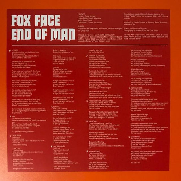 Fox Face - End of Man [BLACK VINYL] – New Vinyl