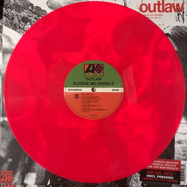 McDaniels, Eugene - Outlaw [Neon Red Vinyl] – New LP – Green Noise
