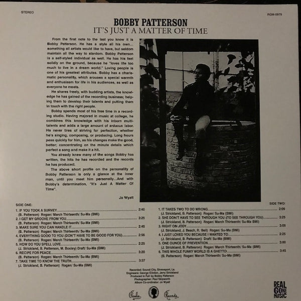 Patterson, Bobby – It's Just a Matter of Time [Purple Vinyl] – New LP