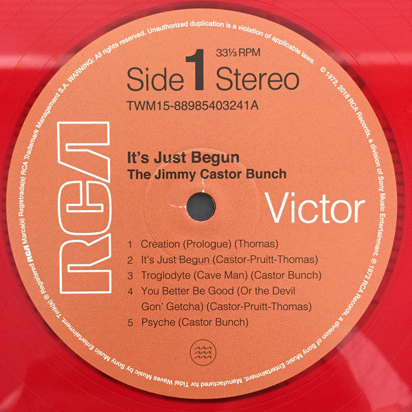 Jimmy Castor Bunch, The‎– It's Just Begun [RED VINYL] - New LP