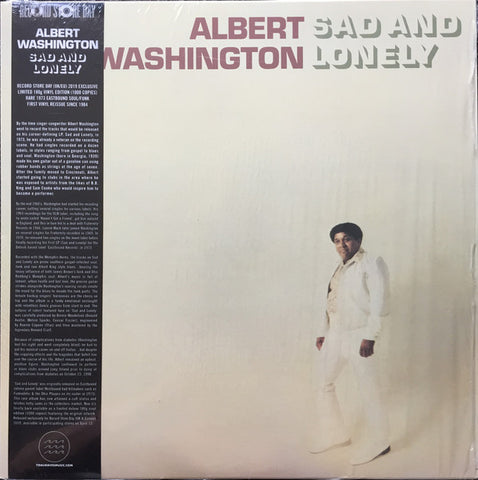 Washington, Albert – Sad and Lonely – New LP