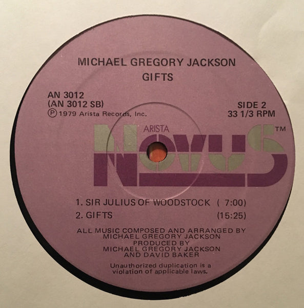 Jackson, Michael Gregory - Gift - Used LP