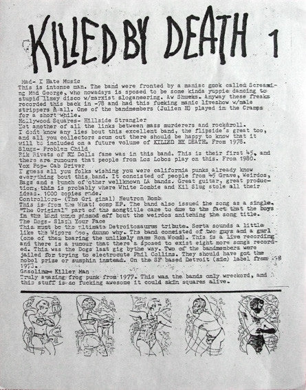 Various Artists – Killed By Death #1 (Rare Punk '77 - 82) – New LP