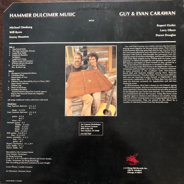 Evan Carawan And Guy Carawan – Appalachian & Irish Tunes On Hammer Dulcimer - Used LP