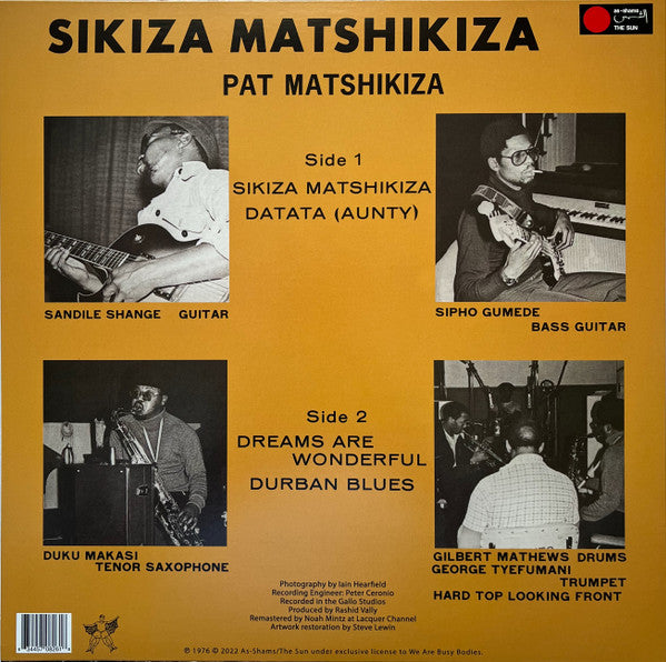 Matshikiza, Pat – Sikiza Matshikiza [S. AFRICA 1976 IMPORT] – New LP