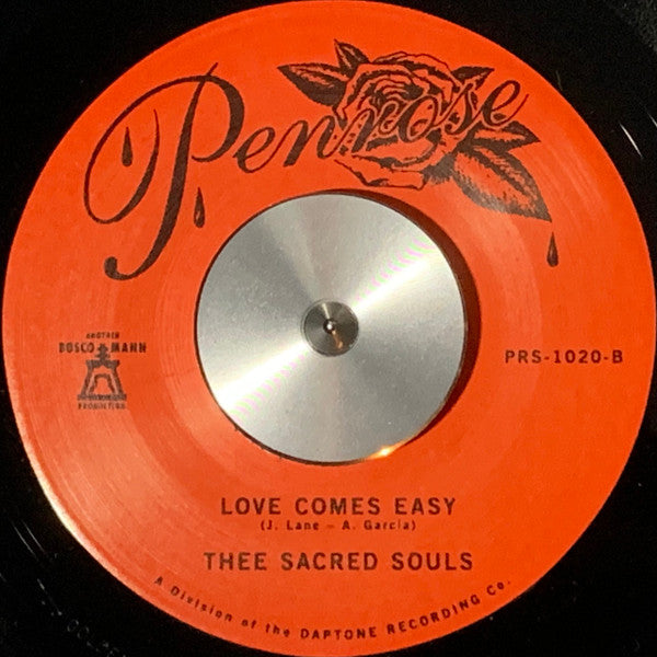 Thee Sacred Souls ‎– Running Away / Love Comes Easy – New 7"