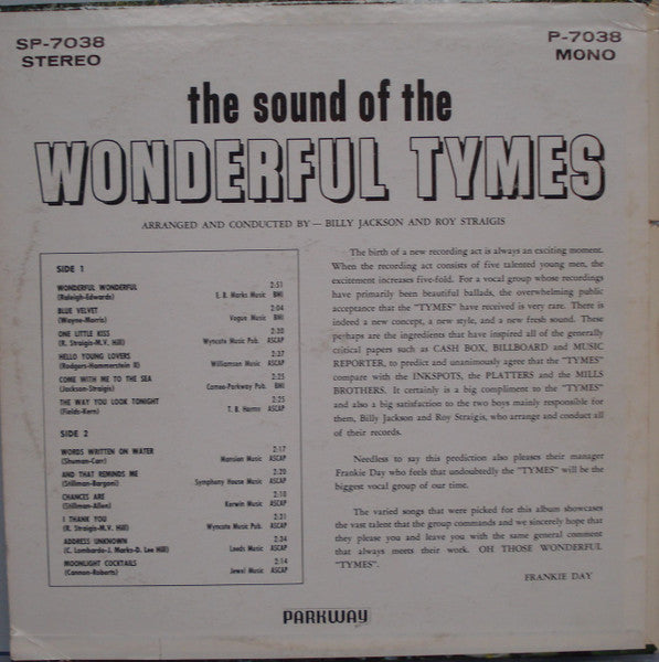 Tymes, The – The Sound Of The Wonderful Tymes - Used LP