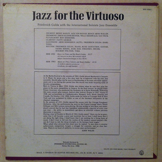 Gulda, Friedreich  ‎– Jazz For The Virtuoso - Used LP