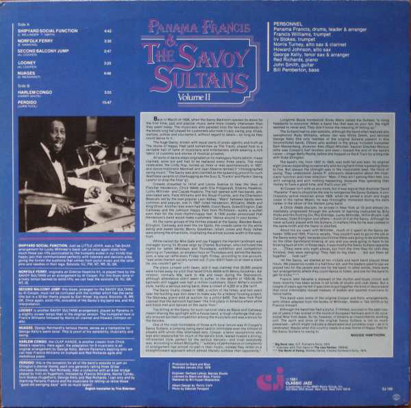 Panama Francis And The Savoy Sultans ‎ ‎– Volume II - Used LP