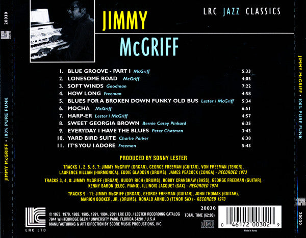 McGriff, Jimmy – 100% Pure Funk – New CD