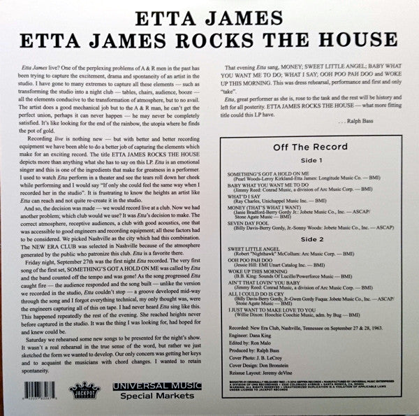 James, Etta - Rocks the House [BLUE VINYL] - New LP