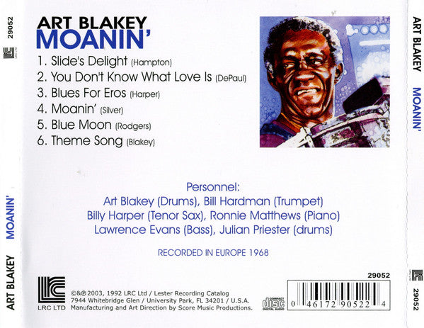 Blakey, Art – Moanin' – New CD – Green Noise Records Blakey, Art – Moanin' – New CD – Green Noise Records