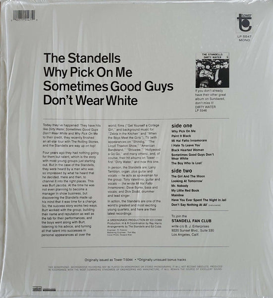 Standells, The - Why Pick On Me / Sometimes Good Guys Don't Wear White – New LP