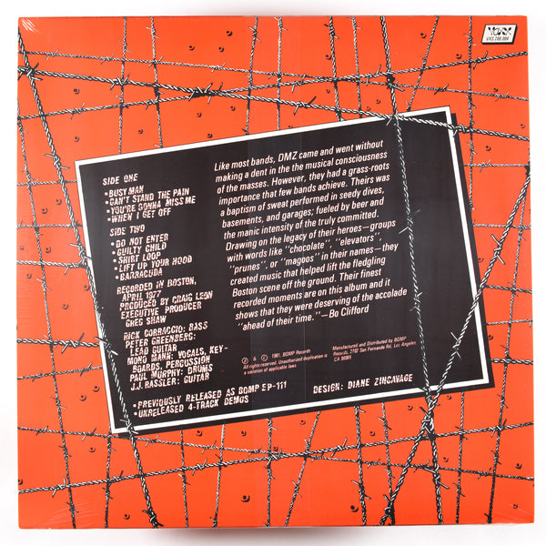 DMZ – Relics [PINK MARBLE VINYL BOSTON 1978] – New LP