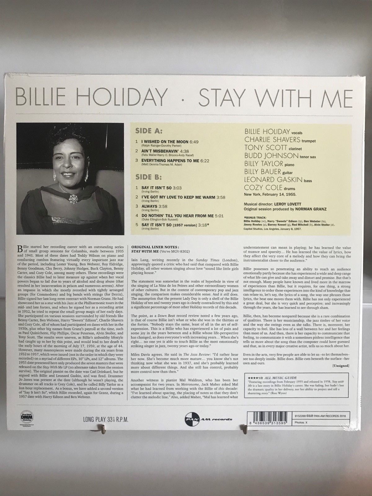 Holiday, Billie - Stay with Me - New LP – Green Noise Records